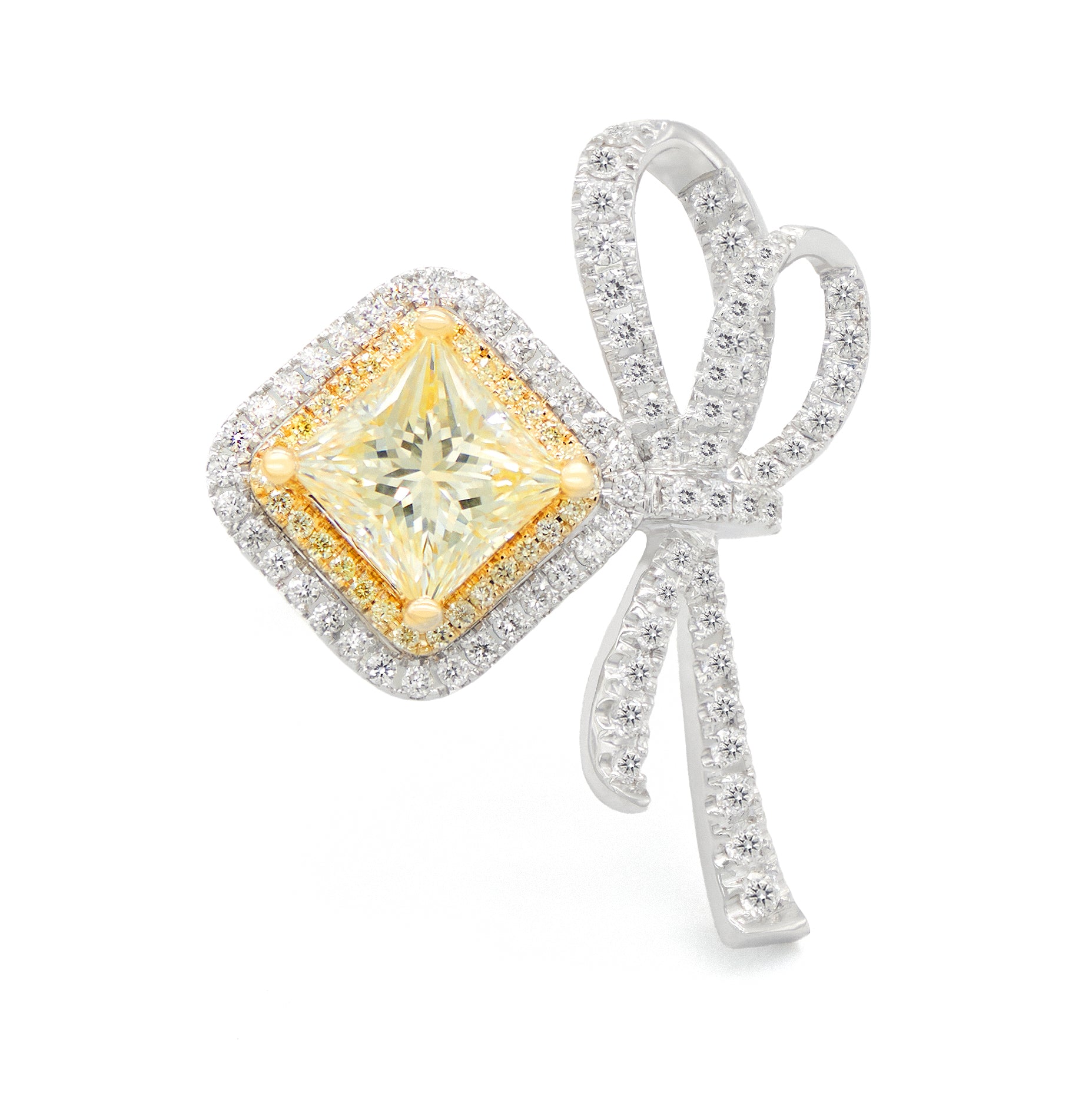 Yellow Diamond Bow Ring