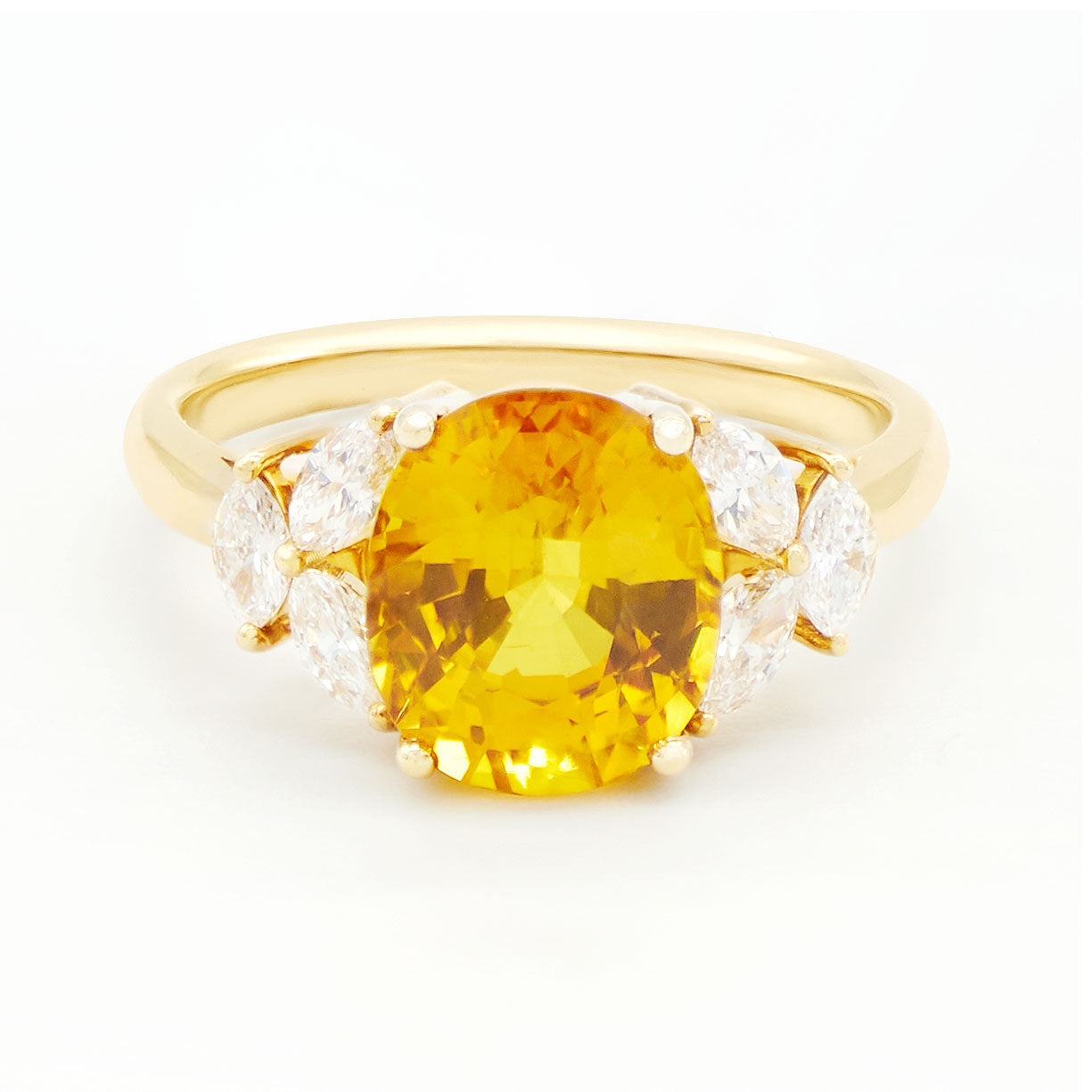 Yellow Sapphire Spark Ring