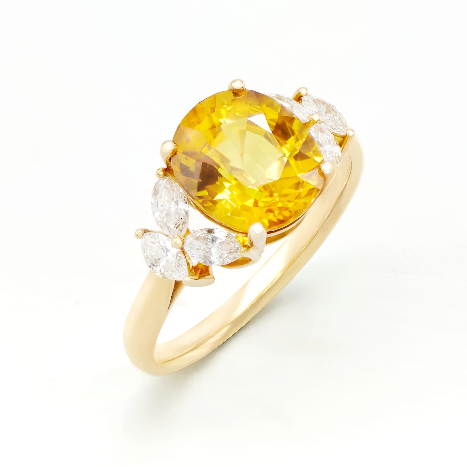 Yellow Sapphire Spark Ring